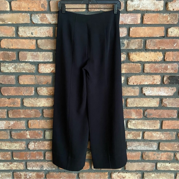 NWT Cinq à Sept Diana black pants with silver hardware - Picture 2 of 9